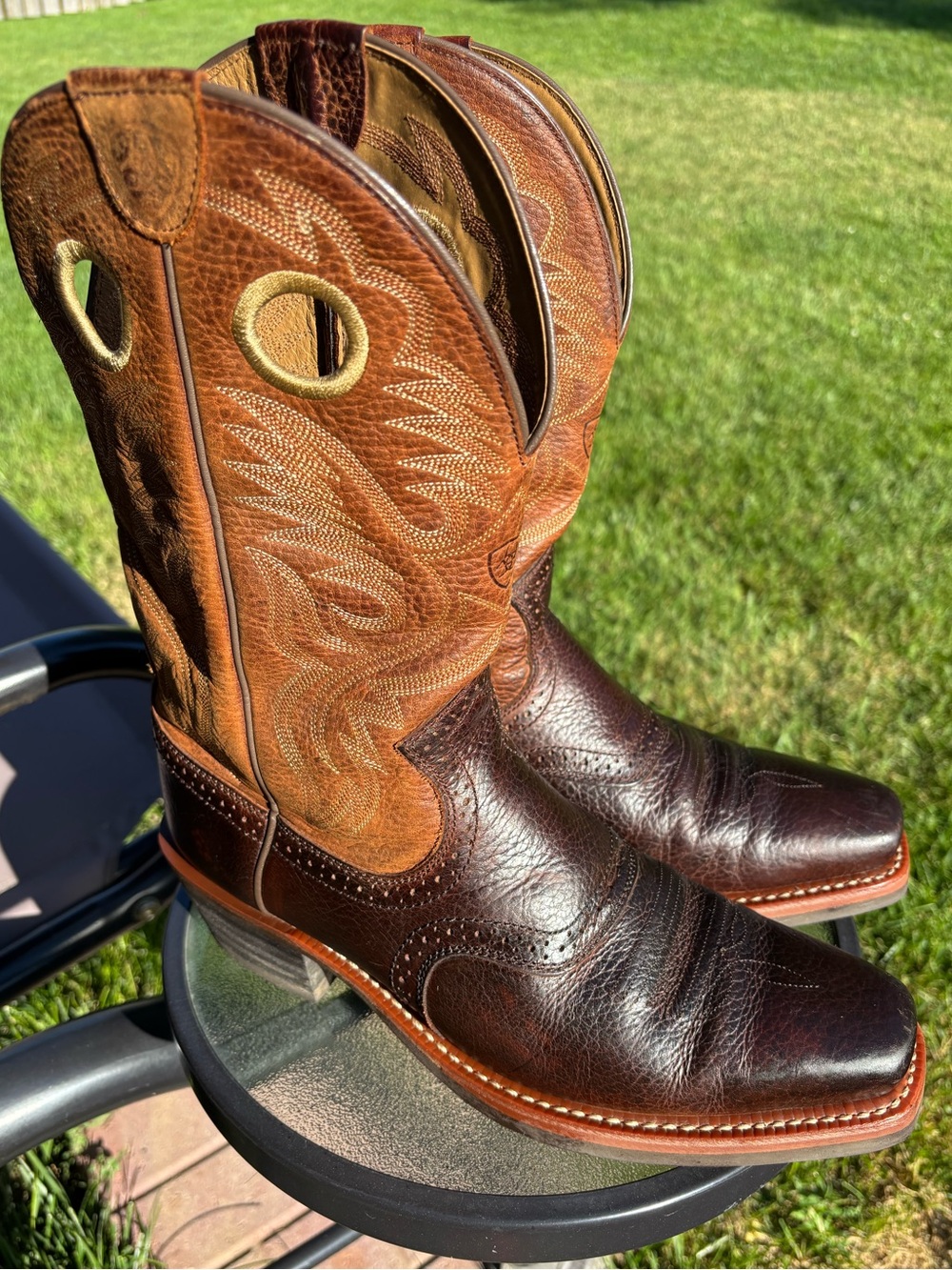 Ariat Men's Heritage Roughstock Performance Western Boots Square Toe Size 10 D